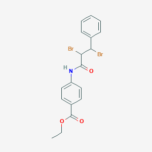 molecular formula C18H17Br2NO3 B2611267 Ethyl 4-(2,3-dibromo-3-phenylpropanamido)benzoate CAS No. 449788-70-9