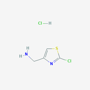 molecular formula C4H6Cl2N2S B2611275 (2-Chlorothiazol-4-yl)methanamine hydrochloride CAS No. 1350362-35-4