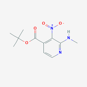molecular formula C11H15N3O4 B2611321 Tert-butyl 2-(methylamino)-3-nitropyridine-4-carboxylate CAS No. 2248355-69-1