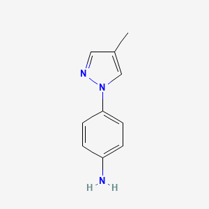 molecular formula C10H11N3 B2611332 4-(4-Methyl-1H-pyrazol-1-YL)aniline CAS No. 806632-06-4