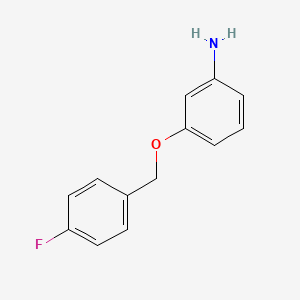 molecular formula C13H12FNO B2611513 3-(4-Fluoro-benzyloxy)-phenylamine CAS No. 79808-10-9