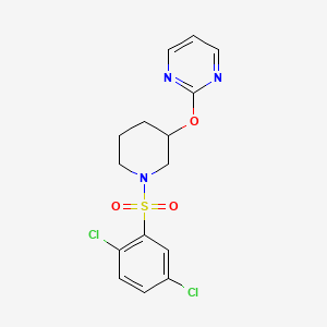 2-((1-((2,5-Dichlorophenyl)sulfonyl)piperidin-3-yl)oxy)pyrimidine