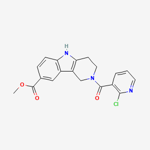 methyl 2-(2-chloropyridine-3-carbonyl)-1H,2H,3H,4H,5H-pyrido[4,3-b]indole-8-carboxylate