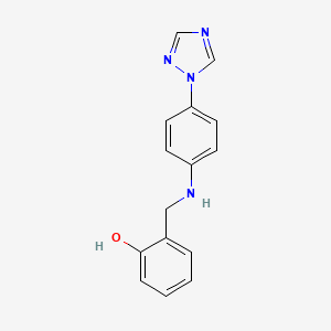 2-{[4-(1H-1,2,4-triazol-1-yl)anilino]methyl}benzenol