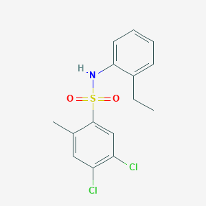 4,5-dichloro-N-(2-ethylphenyl)-2-methylbenzene-1-sulfonamide