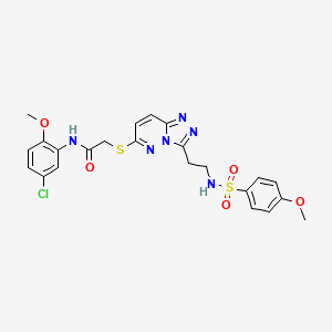 N-(5-Chloro-2-methoxyphenyl)-2-({3-[2-(4-methoxybenzenesulfonamido)ethyl]-[1,2,4]triazolo[4,3-B]pyridazin-6-YL}sulfanyl)acetamide