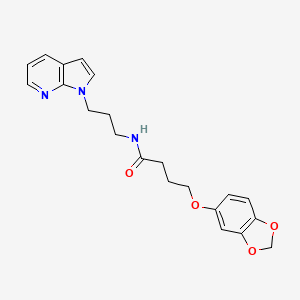 N-(3-(1H-pyrrolo[2,3-b]pyridin-1-yl)propyl)-4-(benzo[d][1,3]dioxol-5-yloxy)butanamide