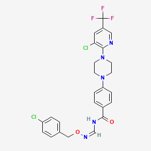 N-({[(4-chlorobenzyl)oxy]imino}methyl)-4-{4-[3-chloro-5-(trifluoromethyl)-2-pyridinyl]piperazino}benzenecarboxamide