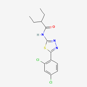 N-[5-(2,4-dichlorophenyl)-1,3,4-thiadiazol-2-yl]-2-ethylbutanamide