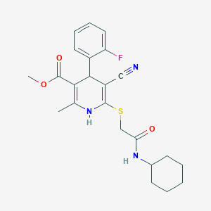 Methyl 5-cyano-6-{[(cyclohexylcarbamoyl)methyl]sulfanyl}-4-(2-fluorophenyl)-2-methyl-1,4-dihydropyridine-3-carboxylate