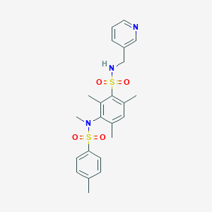 3-(N,4-dimethylphenylsulfonamido)-2,4,6-trimethyl-N-(pyridin-3-ylmethyl)benzenesulfonamide