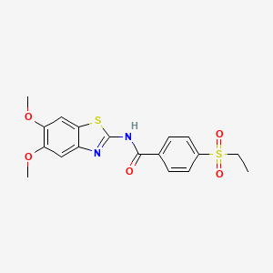 N-(5,6-dimethoxybenzo[d]thiazol-2-yl)-4-(ethylsulfonyl)benzamide