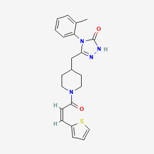 (Z)-3-((1-(3-(thiophen-2-yl)acryloyl)piperidin-4-yl)methyl)-4-(o-tolyl)-1H-1,2,4-triazol-5(4H)-one