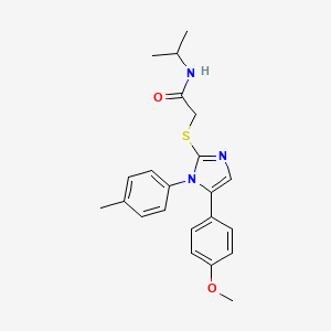 N-isopropyl-2-((5-(4-methoxyphenyl)-1-(p-tolyl)-1H-imidazol-2-yl)thio)acetamide