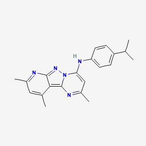 4,11,13-trimethyl-N-[4-(propan-2-yl)phenyl]-3,7,8,10-tetraazatricyclo[7.4.0.0^{2,7}]trideca-1,3,5,8,10,12-hexaen-6-amine