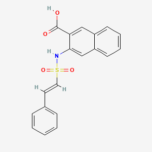 molecular formula C19H15NO4S B2611647 3-[[(E)-2-phenylethenyl]sulfonylamino]naphthalene-2-carboxylic acid CAS No. 1057696-33-9