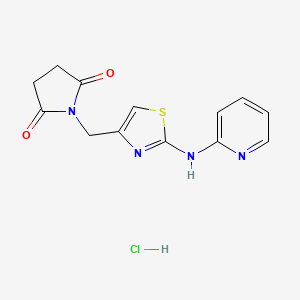 1-((2-(Pyridin-2-ylamino)thiazol-4-yl)methyl)pyrrolidine-2,5-dione hydrochloride