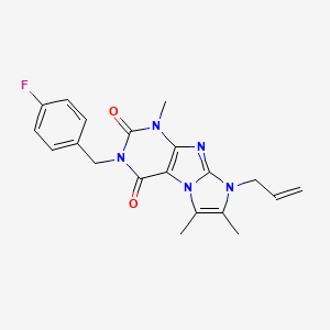 2-[(4-Fluorophenyl)methyl]-4,7,8-trimethyl-6-prop-2-enylpurino[7,8-a]imidazole-1,3-dione