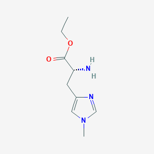 molecular formula C9H15N3O2 B2611658 Ethyl (2R)-2-amino-3-(1-methylimidazol-4-yl)propanoate CAS No. 2015382-65-5