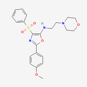 2-(4-methoxyphenyl)-N-(2-morpholinoethyl)-4-(phenylsulfonyl)oxazol-5-amine