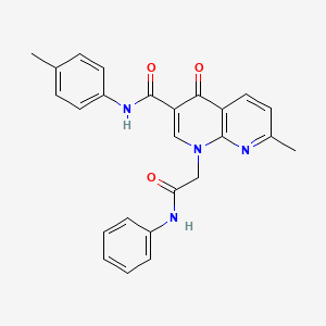 7-methyl-4-oxo-1-(2-oxo-2-(phenylamino)ethyl)-N-(p-tolyl)-1,4-dihydro-1,8-naphthyridine-3-carboxamide