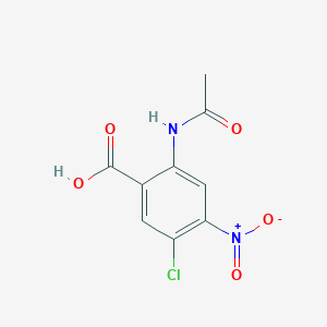 molecular formula C9H7ClN2O5 B2611702 5-chloro-2-acetamido-4-nitrobenzoic acid CAS No. 34649-01-9