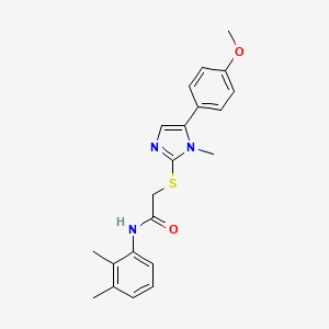 molecular formula C21H23N3O2S B2611708 N-(2,3-dimethylphenyl)-2-{[5-(4-methoxyphenyl)-1-methyl-1H-imidazol-2-yl]sulfanyl}acetamide CAS No. 484681-64-3