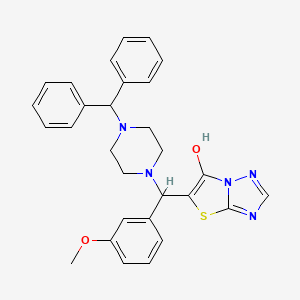molecular formula C29H29N5O2S B2611714 5-((4-Benzhydrylpiperazin-1-yl)(3-methoxyphenyl)methyl)thiazolo[3,2-b][1,2,4]triazol-6-ol CAS No. 868220-46-6