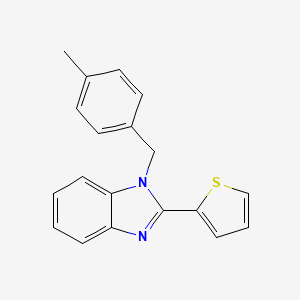 1-[(4-Methylphenyl)methyl]-2-thiophen-2-ylbenzimidazole