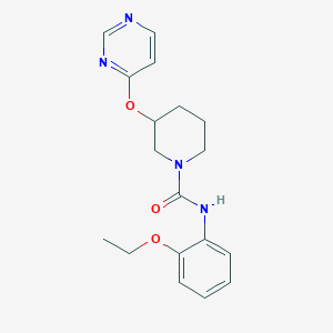 molecular formula C18H22N4O3 B2611719 N-(2-ethoxyphenyl)-3-(pyrimidin-4-yloxy)piperidine-1-carboxamide CAS No. 2034431-33-7