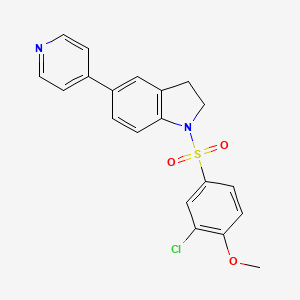 1-((3-Chloro-4-methoxyphenyl)sulfonyl)-5-(pyridin-4-yl)indoline