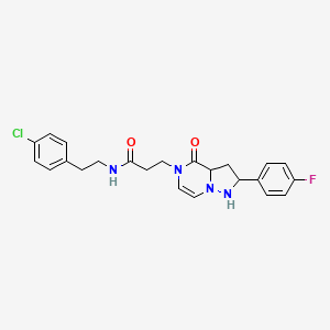 N-[2-(4-chlorophenyl)ethyl]-3-[2-(4-fluorophenyl)-4-oxo-4H,5H-pyrazolo[1,5-a]pyrazin-5-yl]propanamide