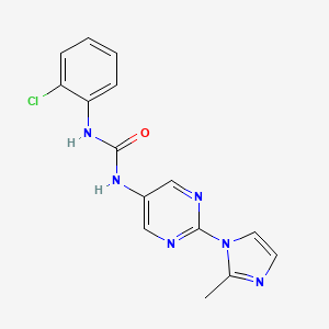 1-(2-chlorophenyl)-3-(2-(2-methyl-1H-imidazol-1-yl)pyrimidin-5-yl)urea