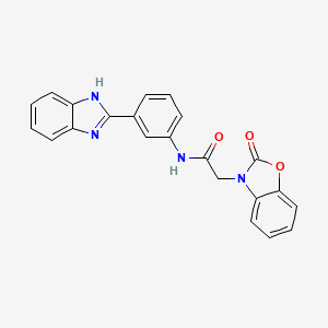 N-(3-(1H-benzo[d]imidazol-2-yl)phenyl)-2-(2-oxobenzo[d]oxazol-3(2H)-yl)acetamide