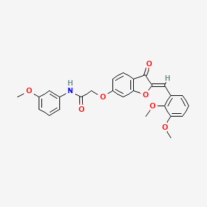 (Z)-2-((2-(2,3-dimethoxybenzylidene)-3-oxo-2,3-dihydrobenzofuran-6-yl)oxy)-N-(3-methoxyphenyl)acetamide