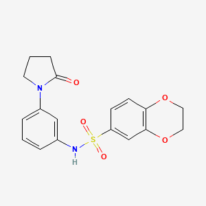 N-[3-(2-oxopyrrolidin-1-yl)phenyl]-2,3-dihydro-1,4-benzodioxine-6-sulfonamide