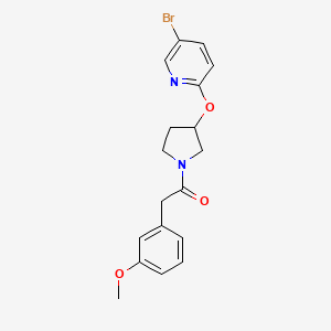 1-(3-((5-Bromopyridin-2-yl)oxy)pyrrolidin-1-yl)-2-(3-methoxyphenyl)ethanone