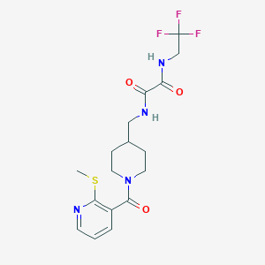 N1-((1-(2-(methylthio)nicotinoyl)piperidin-4-yl)methyl)-N2-(2,2,2-trifluoroethyl)oxalamide