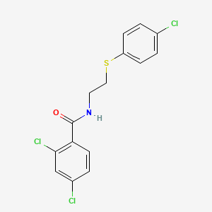2,4-dichloro-N-[2-(4-chlorophenyl)sulfanylethyl]benzamide