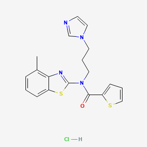 N-(3-(1H-imidazol-1-yl)propyl)-N-(4-methylbenzo[d]thiazol-2-yl)thiophene-2-carboxamide hydrochloride