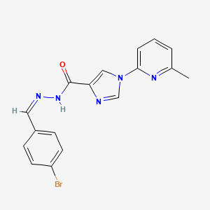 N'-[(1Z)-(4-bromophenyl)methylidene]-1-(6-methylpyridin-2-yl)-1H-imidazole-4-carbohydrazide