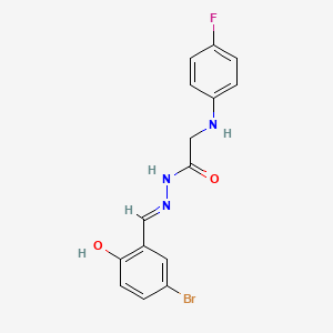 N'-[(1E)-(5-bromo-2-hydroxyphenyl)methylidene]-2-[(4-fluorophenyl)amino]acetohydrazide