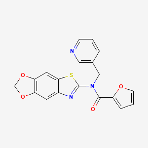 N-([1,3]dioxolo[4',5':4,5]benzo[1,2-d]thiazol-6-yl)-N-(pyridin-3-ylmethyl)furan-2-carboxamide