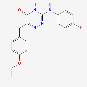 6-(4-ethoxybenzyl)-3-((4-fluorophenyl)amino)-1,2,4-triazin-5(4H)-one