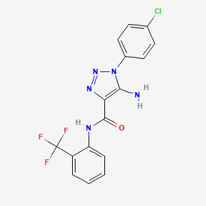 5-amino-1-(4-chlorophenyl)-N-(2-(trifluoromethyl)phenyl)-1H-1,2,3-triazole-4-carboxamide