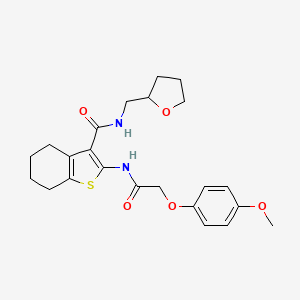 2-(2-(4-methoxyphenoxy)acetamido)-N-((tetrahydrofuran-2-yl)methyl)-4,5,6,7-tetrahydrobenzo[b]thiophene-3-carboxamide