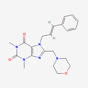 7-cinnamyl-1,3-dimethyl-8-(morpholinomethyl)-1H-purine-2,6(3H,7H)-dione
