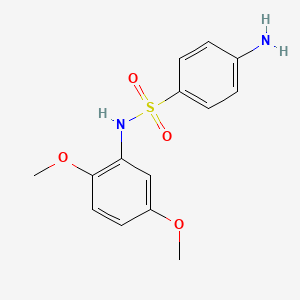 molecular formula C14H16N2O4S B2611796 4-amino-N-(2,5-dimethoxyphenyl)benzenesulfonamide CAS No. 211742-83-5