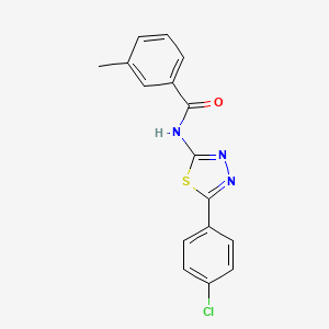 N-[5-(4-chlorophenyl)-1,3,4-thiadiazol-2-yl]-3-methylbenzamide