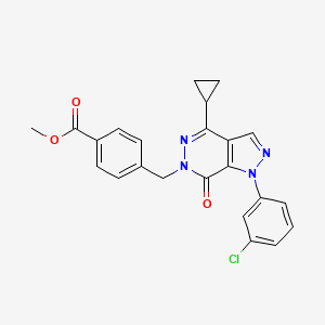 methyl 4-((1-(3-chlorophenyl)-4-cyclopropyl-7-oxo-1H-pyrazolo[3,4-d]pyridazin-6(7H)-yl)methyl)benzoate